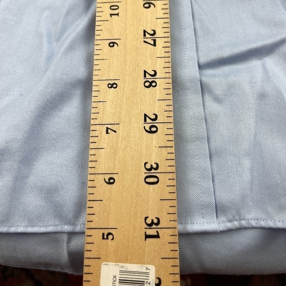 Joseph Abboud Button Up Shirt Mens 17 34/35 Regular Fit Blue - Picture 8 of 10